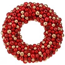 Produkt Wieniec adwentowy wianek kulkowy z czerwonego złota Ø33cm