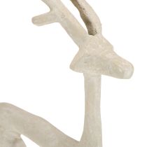 Produkt Dekoracyjna figurka renifera z metalu, jeleń, szara glina, optyka, wys. 35 cm