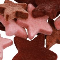 Produkt Gwiazdki dekoracyjne flokowane, dekoracja posypkowa Burgundowy Brąz Ø4/5cm 40 szt.