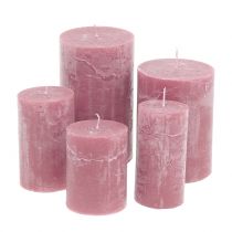 Produkt Kolorowe świece antyczne różowe różne rozmiary