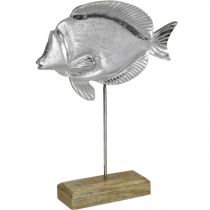 Produkt Ryba dekoracyjna, dekoracja morska, ryba wykonana ze srebrnego metalu, kolor naturalny W28,5cm