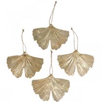 Produkt Wisiorek z liści miłorzębu Ginkgo Vintage Deco Metal 15×11cm 4szt