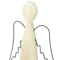 Produkt Drewniany anioł naturalny anioł stróż drewniana figurka nowoczesna wys. 27,5 cm