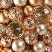 Produkt Wianek kulkowy Wianek świąteczny Złota Perła Przezroczysta Ø33cm