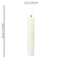 Produkt Świeca LED kremowa ciepła biała wosk naturalny wys. 14,5 cm 2 sztuki