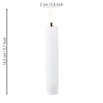 Produkt Świeca woskowa LED biała, ciepła biel, 14,5 cm, 2 sztuki