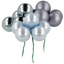 Produkt Mini bombki choinkowe szklane niebieskie matowe metaliczne 40mm 32 szt.