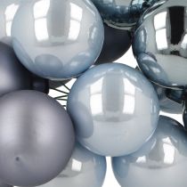 Produkt Mini bombki choinkowe szklane niebieskie matowe metaliczne 40mm 32 szt.