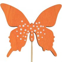 Produkt Drewniany motylek w kształcie kwiatka kolorowy 9cm/29cm 12szt