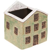 Produkt Doniczka ceramiczna Domek adwentowy Mięta Biała 10×10×12cm