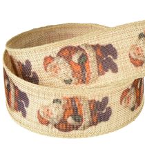 Produkt Wstążka świąteczna rustykalna wstążka Mikołaj 25mm 15m