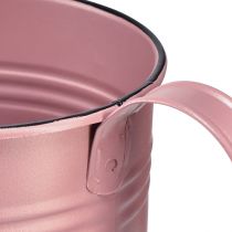 Produkt Dekoracyjna konewka z różowej metalowej doniczki Ø13,5 cm W12,5 cm