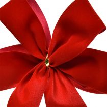 Produkt Kokardka dekoracyjna czerwona aksamitna kokarda szer. 4cm kokardka świąteczna na zewnątrz 15×18cm 10szt