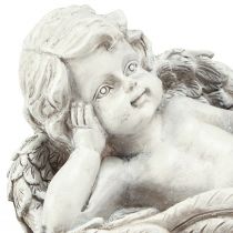 Produkt Anioł leżący figura dekoracyjna dekoracja grobu szara żywica poliestrowa 22cm