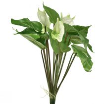 Produkt Kwiaty sztuczne, kwiat flaminga, sztuczne anturium białe 36cm