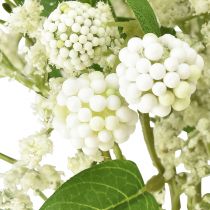 Produkt Bukiet sztucznych kwiatów jedwabne kwiaty gałązka jagód biała 48cm