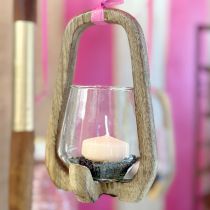 Produkt Latarnia drewniana szklana latarnia dekoracja salonu Ø12cm W20cm