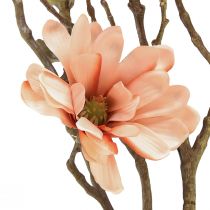 Produkt Gałąź magnolii z 6 kwiatami sztuczny łosoś magnoliowy 84cm