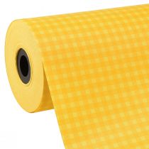 Produkt Mankiet bibułkowy papier kwiatowy w kratkę żółtą 25cm 100m