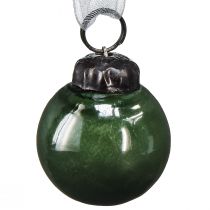 Produkt Mini bombki świąteczne Kulki szklane zielone Ø3cm 18 sztuk w szklance