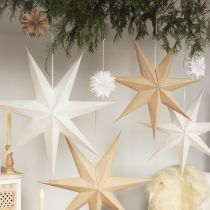 Produkt Gwiazdka papierowa naturalna z jutą do oświetlenia 60cmx15cm