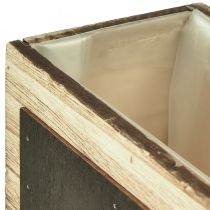 Produkt Dekoracyjne drewniane pudełka z tablicowymi powierzchniami - naturalne i czarne, różne rozmiary - praktyczne i stylowe przechowywanie - zestaw 3 szt