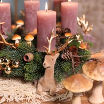 Produkt Dekoracja siedzący jeleń, jasnobrązowy, 15×6×15,5 cm, 3 szt.