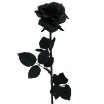 Produkt Jedwabny Kwiat Róży Czarny 63cm