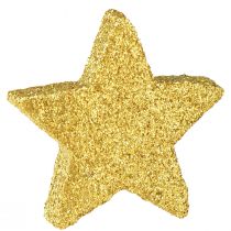 Produkt Dekoracja rozproszona gwiazdki zielono-złota z brokatem Dekoracja stołu Świąteczna 4/5cm 40 szt