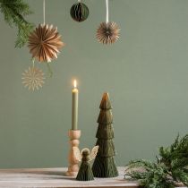 Produkt Choinka papierowa plaster miodu Boże Narodzenie zielono-złota wys. 30cm 2 sztuki