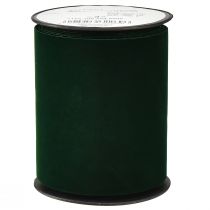 Produkt Taśma welurowa zielona szeroka wstążka ciemnozielona welurowa 100mm 8m