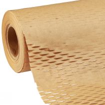 Papier o strukturze plastra miodu, naturalny brązowy papier do pakowania S50,5cm L250cm