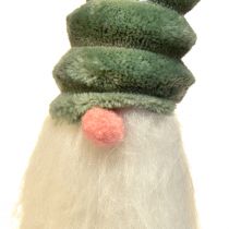 Produkt Świąteczny krasnal ze spiralną zieloną czapką i białą brodą 65cm - Skandynawska magia świąt w Twoim domu - 2 sztuki