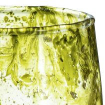 Produkt Dekoracja szklana latarnia vintage żółto-zielona Ø9cm W9,5cm