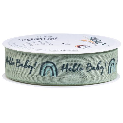 Produkt Wstążka prezentowa Hello Baby Wstążka ozdobna zielona 25mm 16m