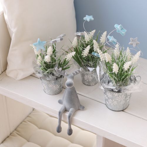 Produkt Ozdobna ozdoba krawędziowa Elk, wys. 31 cm, szara, 3 szt.