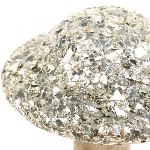 Floristik24 Deco grzyb drewniany drewniany grzyb ze złotą mozaiką wys.17cm