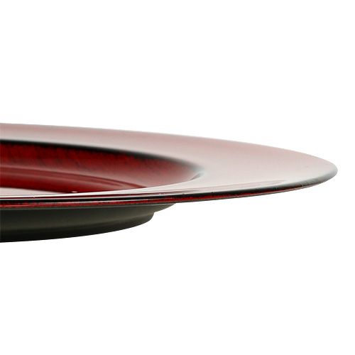 Produkt Talerz dekoracyjny plastikowy Ø28cm czerwono-czarny