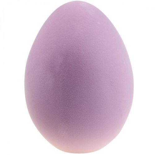 Jajko wielkanocne plastikowe duże jajko ozdobne fioletowe flokowane 40cm