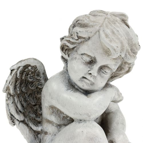Produkt Figurka pamiątkowa śpiący aniołek szary 16cm 2szt