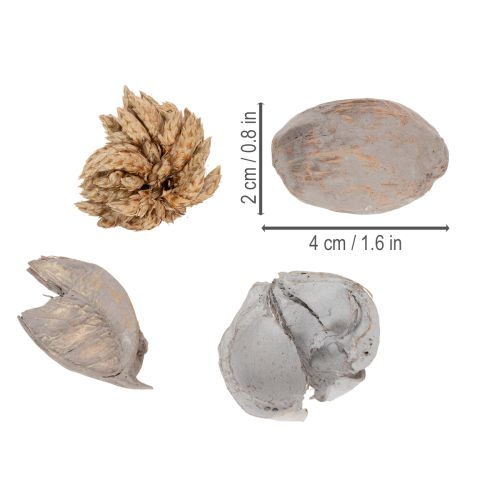 Produkt Dekoracja stołu w formie potpourri z orzechami, która nada naturalny, letni klimat