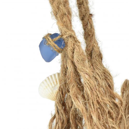 Produkt Wisząca dekoracja dekoracja węzła liny morskiej z muszlami Ø9cm 45cm