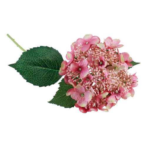 Produkt Hortensja sztuczny różowo-zielony kwiat ogrodowy z pąkami 52cm