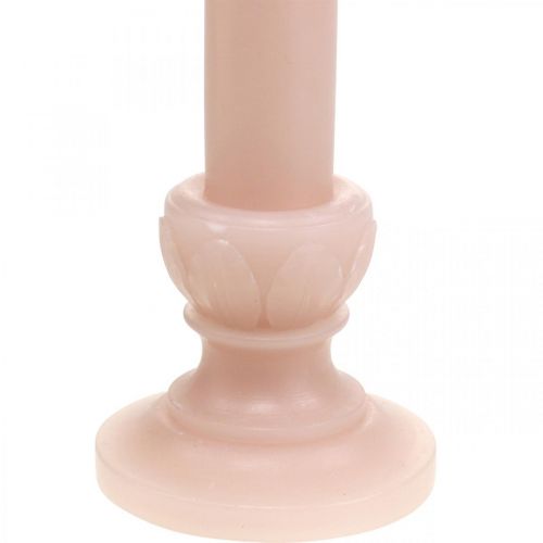 Produkt Dekoracyjna świeca prętowa różowa świeca nostalgia woskowa w jednolitym kolorze 25cm