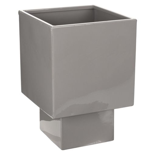 Produkt Szara doniczka w kształcie kostki z podstawą do nowoczesnej dekoracji, 22 cm