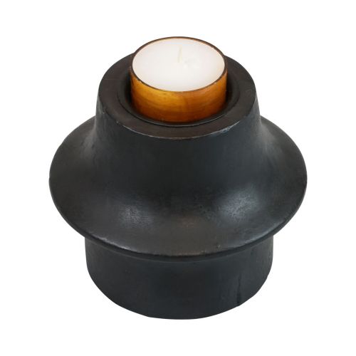 Produkt Świecznik na tealighty Czarny świecznik ceramiczny Ø12cm W9cm