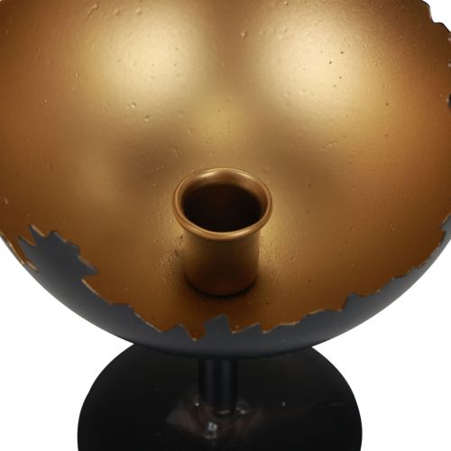 Floristik24 Dekoracja stołu Świąteczny świecznik metalowy 19cm Ø15cm