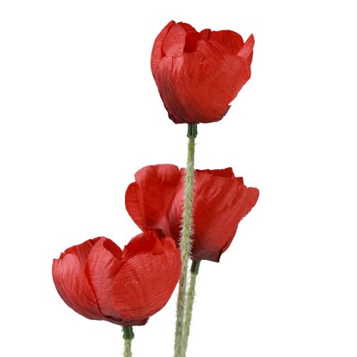 Sztuczne kwiaty maku czerwonego 50cm