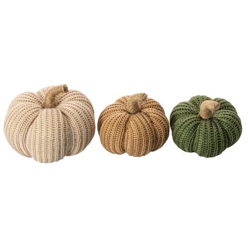 Produkt Dekoracyjne dzianinowe dynie, dekoracja jesienna, 10 cm, 6 sztuk