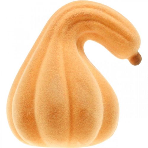 Produkt Deco Pumpkin Curved Orange Flocked Artificial Decorative Pumpkin 18cm